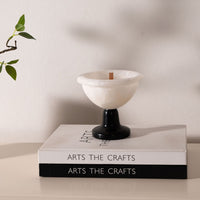 Marble Candle Holder Decorative Tabletop Art Piece