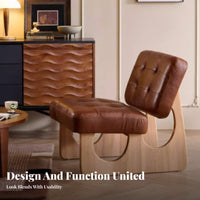 Grinning Face Armchair Nordic Design Oversized Comfy Single-Sofa Wabi-Sabi Aesthetic Soft Padded Seat for Living Room