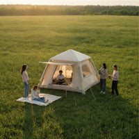 Easy Setup Freestanding Inflatable Cabin Tent Waterproof Air Tent with Awning Quick Inflating Shelter for Families