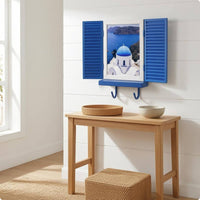 Shuttered Wall Frame Multi-Purpose Window Frame Decor Painted