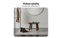 Square Wooden Stool Long-Lasting and Sturdy Low Four-Legged Seat Multi-Purpose