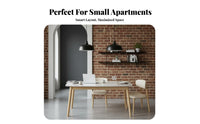 5 Pieces Sintered Sta Top Rectangular Table with 4 Chairs Modern Minimalist 4-Person Table and Chair Set Light Luxury Design Kitchen Furniture Space Saving for Apartment Dwellers, Families, Homeowners, Dining Room, morning dining corner, Home