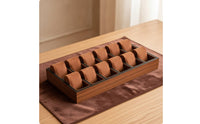 Watch Tray with Suede Inserts Rectangular Watch Display Tray Open-Top for Vanity Tables, Counters