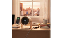 Quiet Operation Digital Display Mini Fan Adjustable Speed Digital Display Fan Powerful Airflow 7-Blade Design for Students