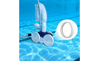 3 Pieces White Replacement Tire Band Smooth Rubber Tire Band Rounded Pool Cleaner Wheel Track Belt-Style