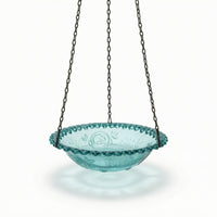 Hanging Bird Bath Glass Water Bowl Garden for Yard
