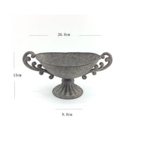 Double Handle Flower Vase Wide Mouth Home Decor Metal Home Decoration for Garden