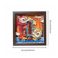 Lion Dance Decor Classical Craft Festive Fortunate Decor Chinese Style Lion Dance Wall Art for Entryway