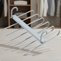 Foldable Multi-Bar Pants Hanger Stainless Steel Home Storage
