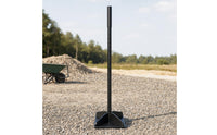 Lawn Tamper with Square Base Manual Hand Tamper Tool Reinforced Steel Compacting Tool for Gardeners, Yards