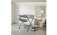 Adjustable Height Changing Table Mesh Storage Basket Foldable Changing Table