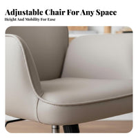 Upholstered rotating Chair paddinged Seat Upholstered Rolling Armchair with Casters Ergonomic for Women, Bedroom