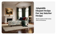 Comfortable Seating Upholstered Chaise Lounge Elegant & design Indoor Furnishing Single Armrest Household Furniture Curved Backrest for Book Lovers, Interior Designers, Living Room, Bedroom, Balcony, perusing alcove