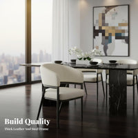 Upholstered Dining Armchair with Armrests Dining Armchair Elegant Design Thickly Padded for Diners, Living Room, Bedroom, Office