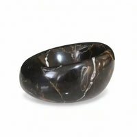 Marble Decorative Bowl Carved Marble Bowl Polished Decorative Tray for Coffee Table, Vanity