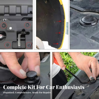 190 Pieces Retainer Clips Universal Fit Car Fasteners Wide Application Wheel Arch Deflector Guard Clips for Mechanics, DIY Enthusiasts