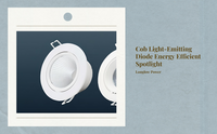 Adjustable COB LED recessed spotlight