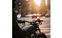 Retro-Style Motorcycle Rearview Mirrors with Clamp-on Mounts Adjustable Motorcycle Mirrors with Handlebar Mount Clamps Round Stable for Motorcyclists