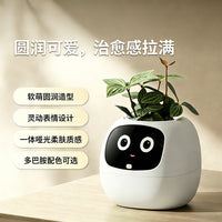新品二代lvy情绪智能植物萌宠机器人智能花盆栽桌搭潮玩摆件批发