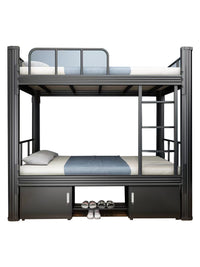 Metal Bunk Bed with Storage for Dormitories and Apartments