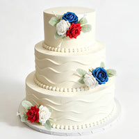 Handmade Silk Rose Flower Cluster for Cake Decoration and Wedding