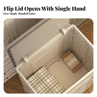 Collapsible Fabric Container Large Capacity Household Storage Clear View view panel