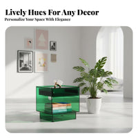 Clear Acrylic Cabinet Transparent Design Nightstand Light Luxury for Dorm Room
