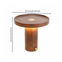 Wooden Toadstool Lamp Cute Decor Toadstool Table Lamp LED for Living Room