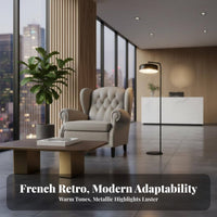 French Retro Design Upholstered Armchair Vintage and elegance Single Sofa Deep Seat Lounge Chair dense Foam pad for Interior Designers, Business Owners, private club, Hotel Lobby, Reception Area, Living Room