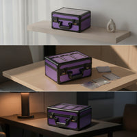 Graded Card Case with Handle Lockable Graded Card Storage Box Secure for Tournaments