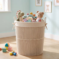 Woven Rope Basket Multipurpose Tall Rope Basket with Handles Lightweight Laundry Hamper for Washroom