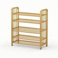5-Tier Shoe Rack Space-Saving Furniture Solid for Renters