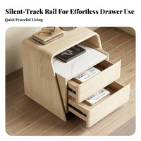 Single-Drawer End Table Modern Design Nightstand space-saving Size for Office, Adults