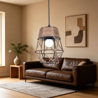 Rope Lampshade Retro Design Rope Lampshade Hand-Woven for Clothing Shop