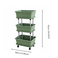 Rolling Vegetable Planter With Wheels Multi-Tier Planter Stand Heavy-Duty