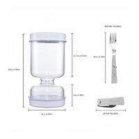 Dry Wet Separation Jar Sealed Kimchi Container with Fork Airtight Seal