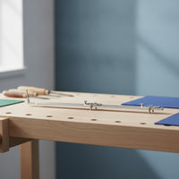 Luthier Ruler with Clamps Sturdy Guitar Neck Alignment Tool High Accuracy Gauge for Workshops