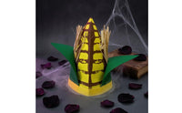Corn Cob Hat Straw Fringe Felt Corn Hat Green Leaf Accents