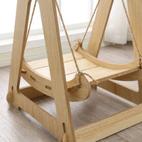 Wooden Cat Bed and Hammock, Freestanding Density Board Swing Style Cradle, Indoor Furniture for Kitten, 2kg Weight Elevated Resting Place