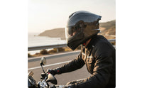 DOT Approved Full-Coverage Headgear | Carbon-Fiber-Style with Visor, for Road Riding