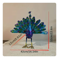 Metal Peacock Statue Long-Lasting Peacock Garden Sculpture Decorative Finish