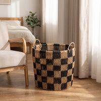 Laundry Hamper with Handles Checkerboard Laundry Basket with Handles Versatile Storage Hamper for Bedroom