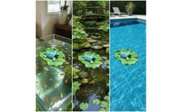 Buoyant Turtle Ornament Resin Turtle on Leaf Weather-Resistant Water Landscape Decoration for Pond Owners, Swimming Pool