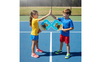 Kids Racket Set Fiberglass Surface Kids Pickleball Rackets Lightweight Design Outdoor Game for Students, Beginners, Backyard Games