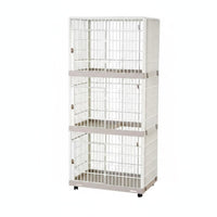 3 Tier Cat Cage Easy to Clean Multi Level Feline Enclosure Spacious Interior for Indoor