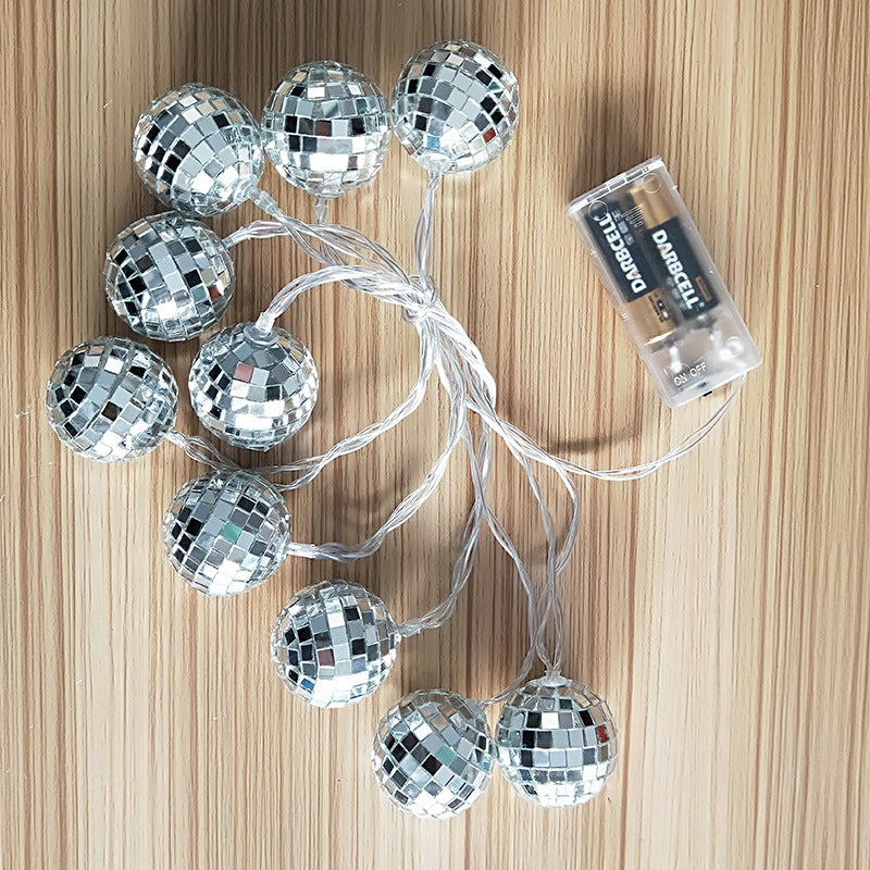 LED Mirror Ball String Lights for Party and Christmas Decor