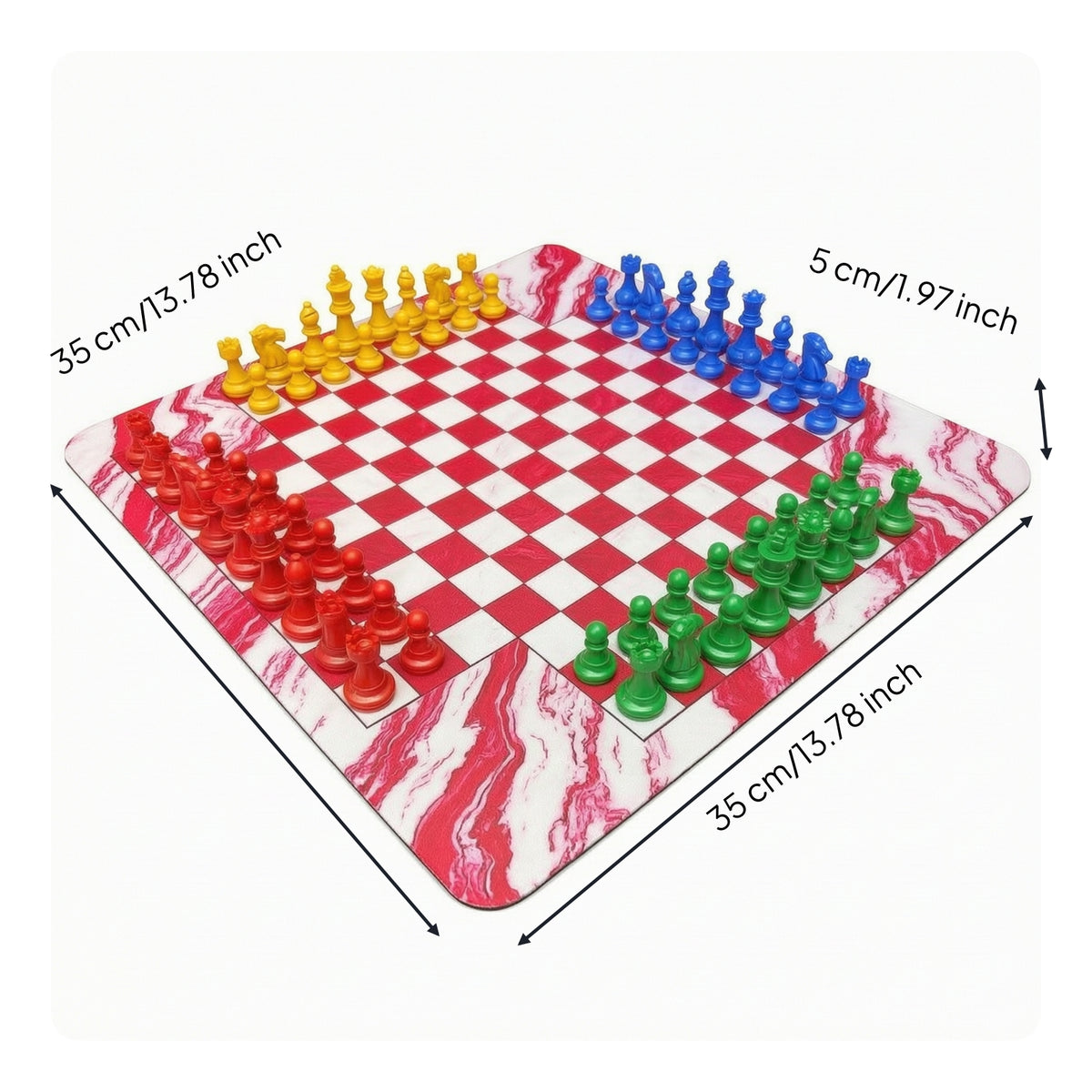 Glossy Chess Set Polished Chessboard Compact Chess Game Classic for Families, Home, Travel
