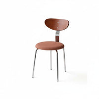 Curved Backrest Side Chair Easy to Match Household Furniture Ergonomic Support