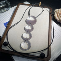 Handcrafted Resin Necklace Set in Vintage Style
