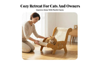 Cat Scratcher Lounge All Seasons Use Curved Cat Scratching Lounge Pet Supplies Spacious Moisture-Resistant for Large Felines